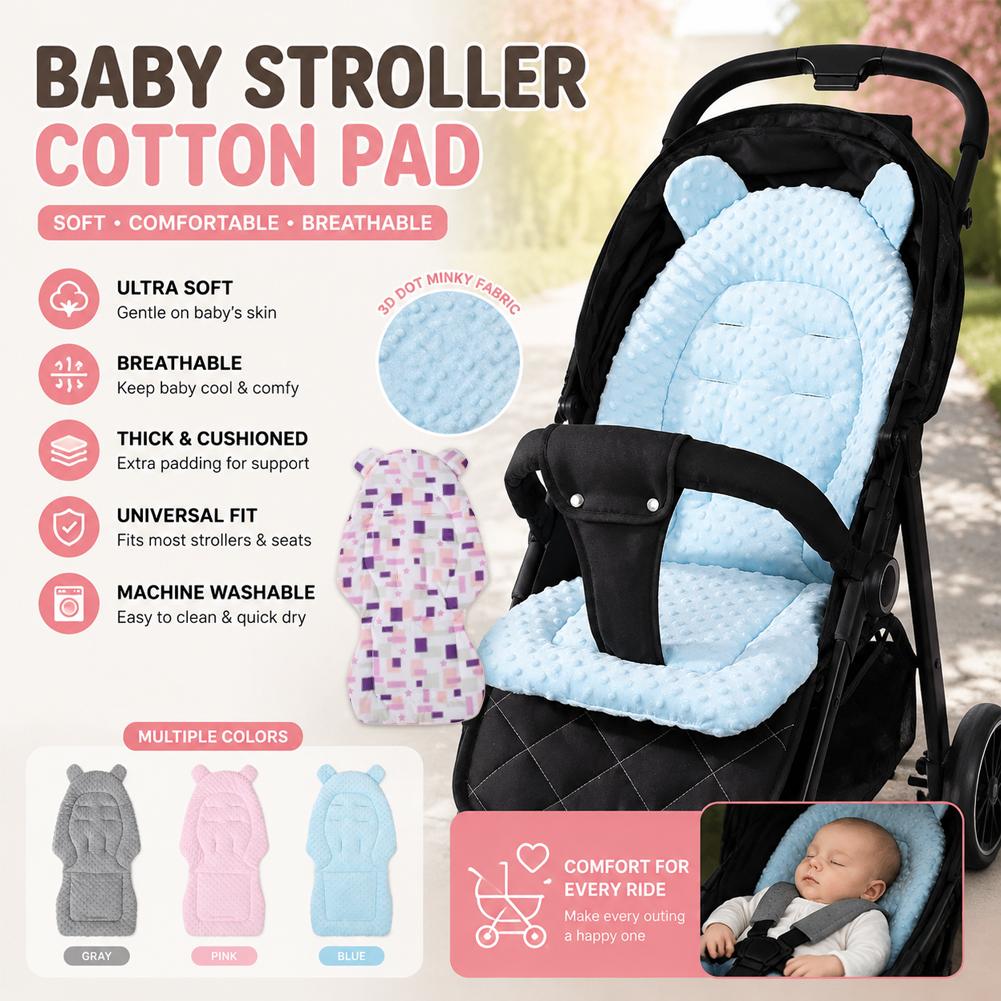 Stroller Accessories - وسادة مقعد عربة أطفال مزدوجة الجوانب،