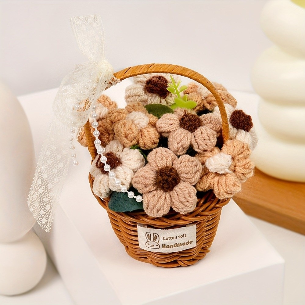 زهرة يدوية الصنع من خيوط منفوخ - مراجعة Baby Products Basket وسعره