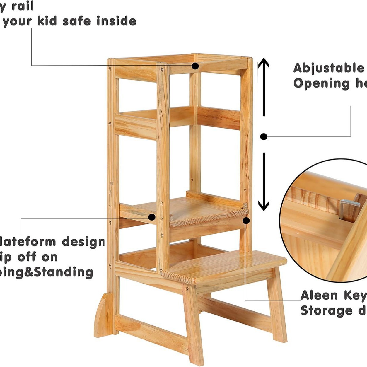 كرسي أطفال قابل للتعديل الارتف - مراجعة Toddler Learning Tower وسعره