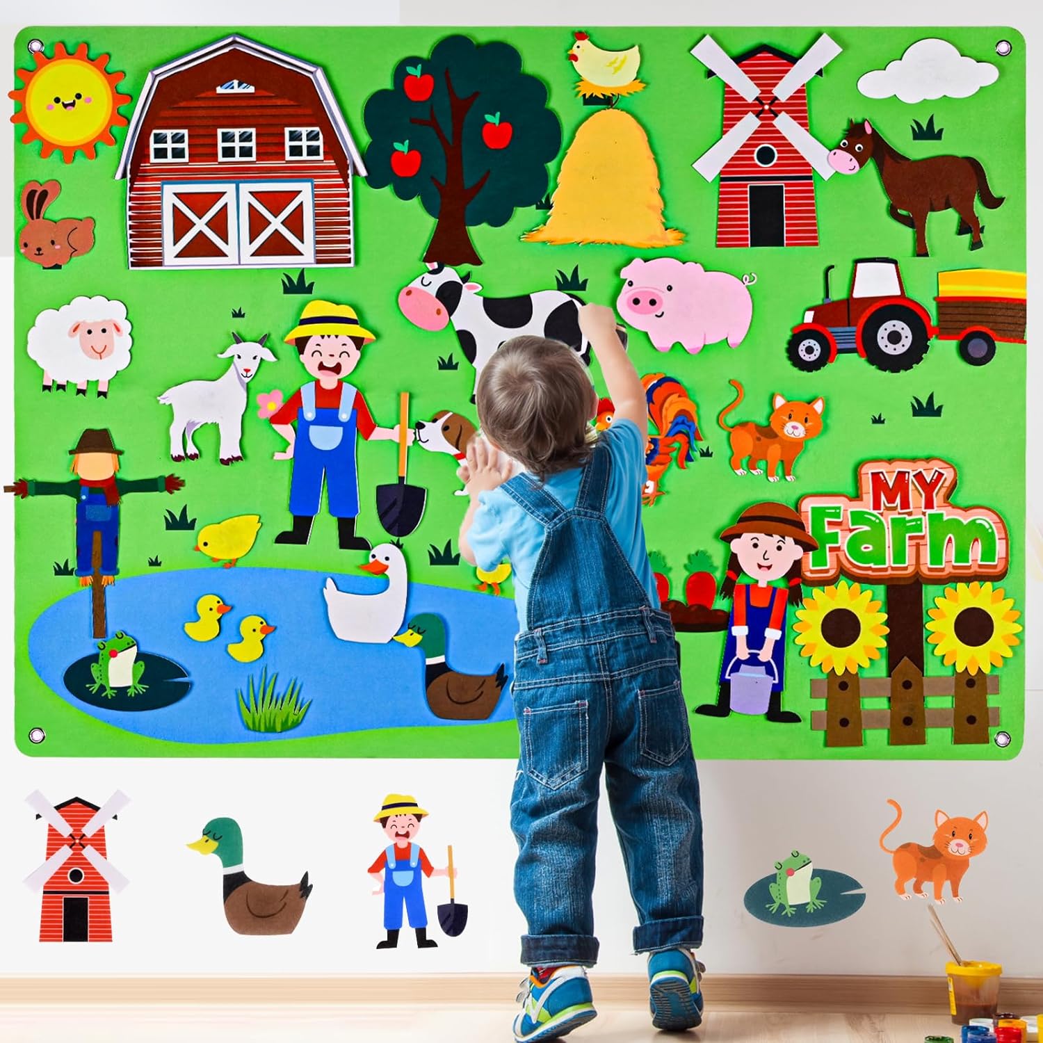 ورأى حيوانات المزرعة قصة مشغول - مراجعة Toddler Learning Tower وسعره