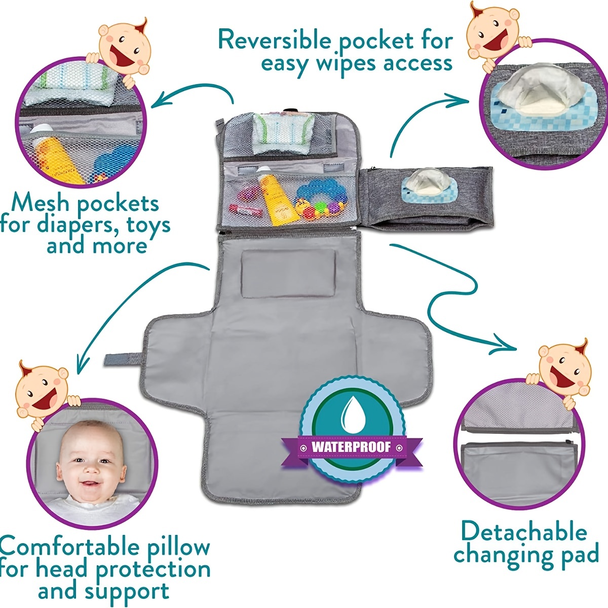 حصيرة تغيير الطفل النهائي وسلة - مراجعة Diaper Changing Mat وسعره