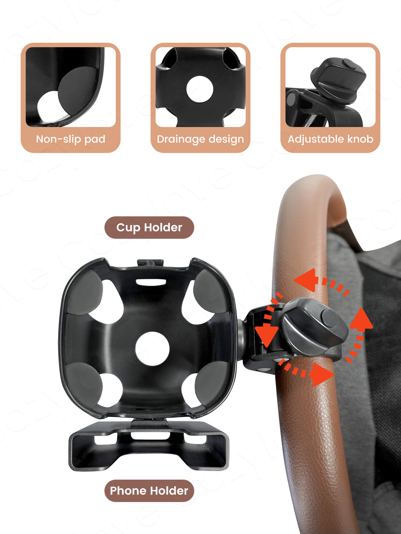 حامل أكواب لعربة الأطفال كبير  - مراجعة Stroller Accessories وسعره